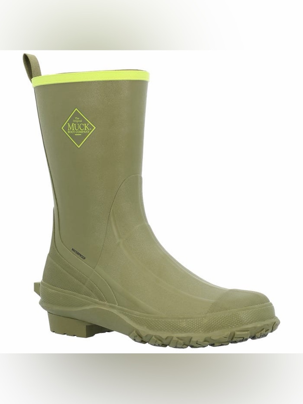 Men’s Muck Boot Company Harvester Mid Olive Green Waterproof Boot Size 10